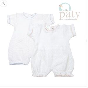 NWT White Paty Bubble w/ Blue Trim